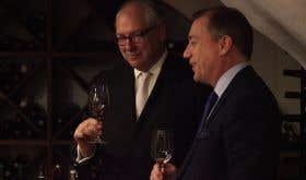 Hew Blair (left) with Justerini's long-standing burgundy buyer Julian Ings-Chambers