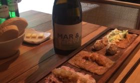 Mar & Pampa wine bottle alongside lunch at Fierro Hotel Buenos Aires