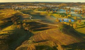 Yalumba and Pewsey Vale vineyards Eden Valley seen from the air