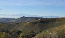 View of the alps from Monforte d'Alba