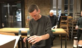 Tim and Nick prepare Valtellina Night at Caravan. King's Cross