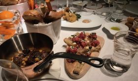 Dishes at Sesamo restaurant in teh Royal Mansour Hotel, Marrakech