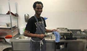 Mazid Diallo, kitchen porter at The Quality Chop House