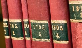 Record books at Berry Bros & Rudd, London wine merchant