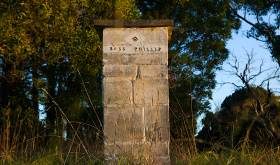 Entrance pillar, Bass Phillip, Gippsland, Victoria, Australia