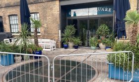 Locked down Granary Square Brasserie, 6 November 2020