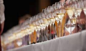Glasses of champagne by Matt Martin