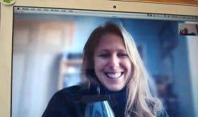 Marta Rinaldi of Barolo on Zoom talking to Walter Speller about the 2017 vintage