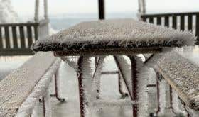 Ice-covered porch in Texas