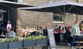 Caravan Kings Cross outside dining area 30 April 2021