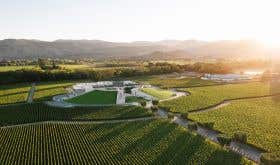 Opus One winery and vineyards from above