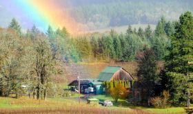 Rainbow over Brick House