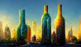 A wine city of the future created by AI