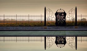 Ch Pichon-Baron railings and escutcheon