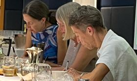 Signing the 5th edn of The Oxford Companion to Wine