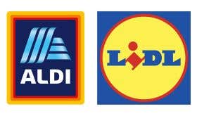 Aldi and Lidl logos