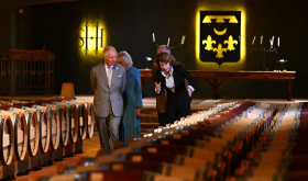 A royal visit to the Smith Haut Lafitte barrel cellar