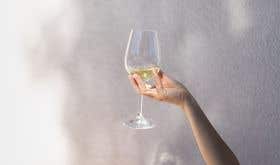 white wine in glass