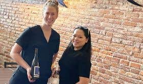 Kelsey Albro Itämeri of itä wines and Fiona Mak of SMAK