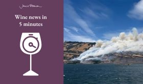 Burdoin fire in Oregon and Wine News in 5 logo
