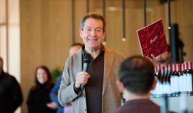 Peter Gago presenting the 2025 Penfolds collection