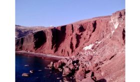photo by the author of Santorini's red beach