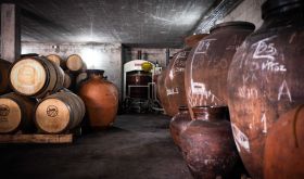 talhas and barrels at Natus Vini