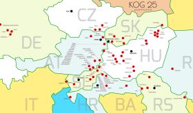 Kog Pannonia 25 - the map showing where all the wines came from
