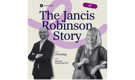 Cover art for the Jancis Robinson Story podcast episode 7