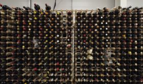 Wine rack at Coterie Vault