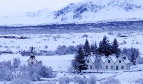 Iceland snowy scene