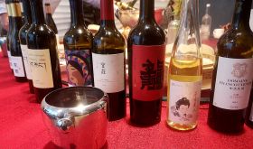 line-up of Chinese wines in London