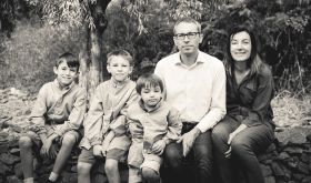Cedric and Alice Guy with their three boys