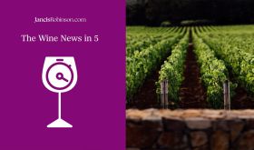 Wine news in 5 logo and Rudd walled vineyard
