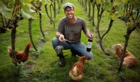 Tim Phillips and hens - credit Paul Close @paulclose