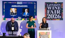 Ronan Sayburn MS, Sarah Abbott MW and Hannah Tovey at Icons tastings 2026