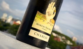 A bottle of Moreau Naudet Chablis