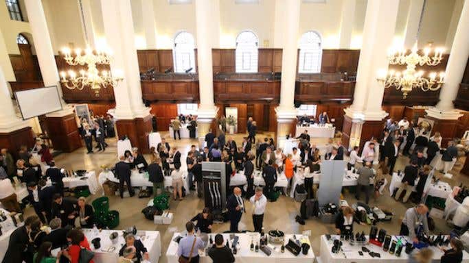 Aerial picture of Tyson Stelzer's champagne tasting in London
