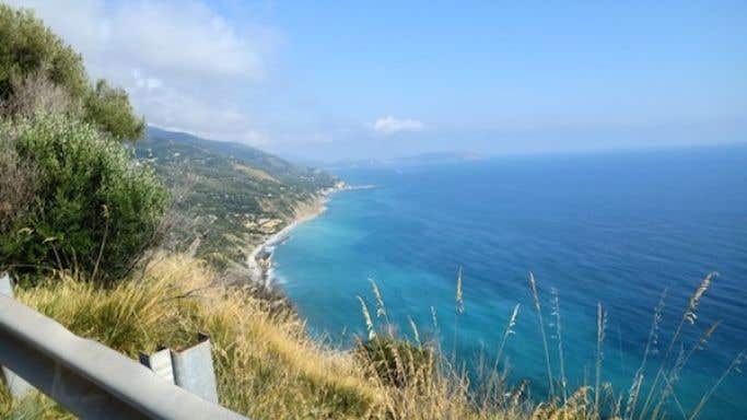 Coastline in Campania near Punta Licosa