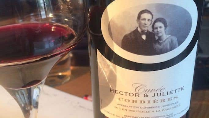 Cuvee Hector and Juliette wine bottle