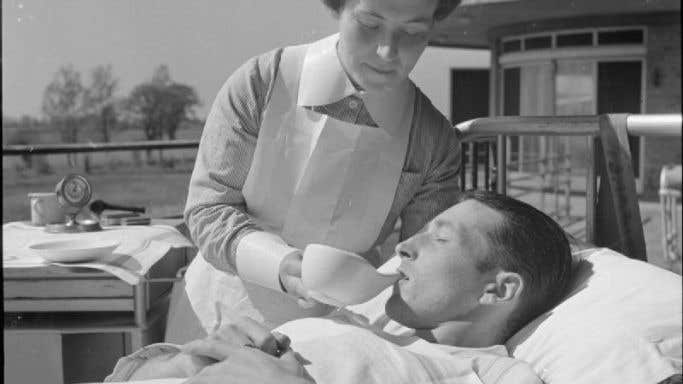 Sanatorium nursing - everyday life at Broomfield Sanatorium Chelmsford Essex 1945
