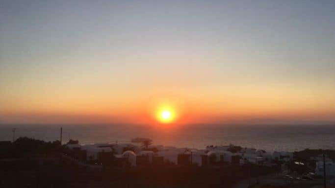 Sunset on the Greek island of Santorini