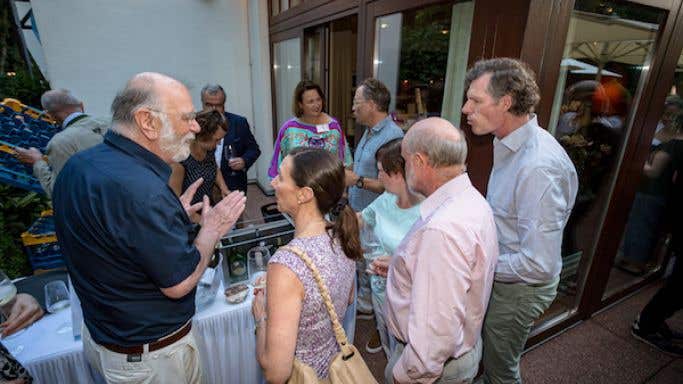 Michael Schmidt with fellow tasters of Grosse Gewächse in Wiesbaden, August 2019