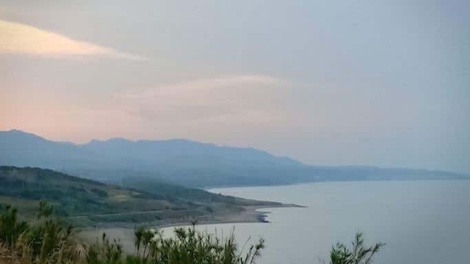Ionian Sea seen from the wine district of Ciro