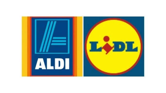 Aldi and Lidl logos