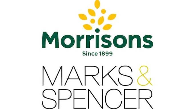 Morrisons and M&S logos
