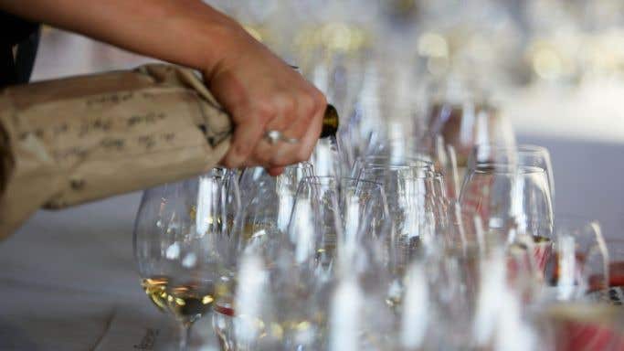 Pouring at Chardonnay Symposium Yarra