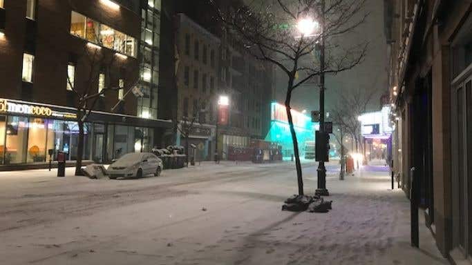 Snowy Montreal in early November 2019