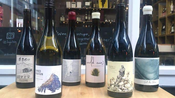 Some of Ben Henshaw of Indigo Wines' special project bottles in early 2020