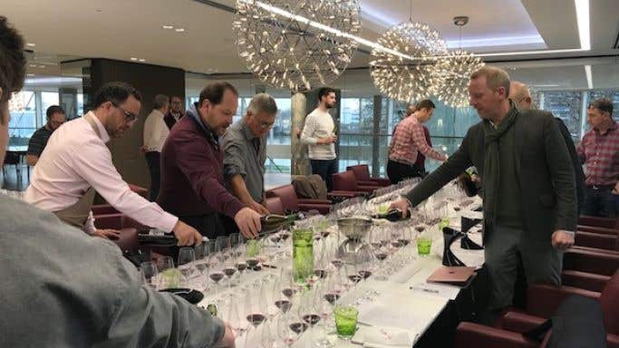 Bordeaux 2016s poured for the Southwold-on-Thames blind tasting